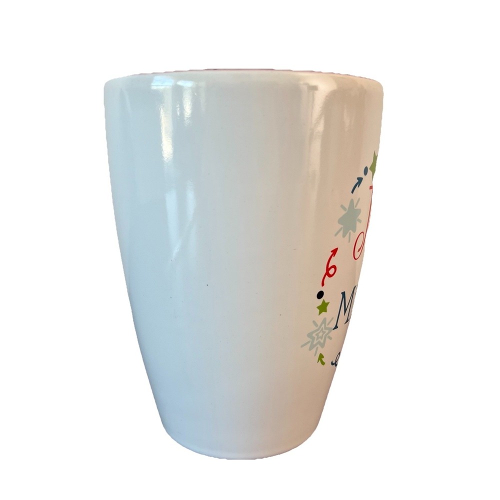 FabulousHome Jingle & Mingle Time Christmas Coffee Mug White Red Holiday Cup - Picture 4 of 7